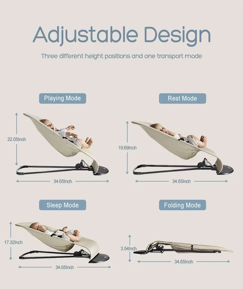 Ergonomischer Babysitz 0-12 Monate – Atmungsaktiv, Faltbar & Mit 3 Höhenverstellungen